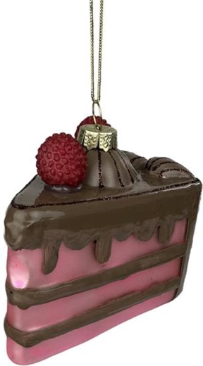 Božična okrasitev – steklena torta 8,8 × 6,7 × 8,3 cm