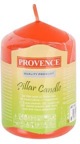 Sveča valj oranžna parafin 8 × 5 cm