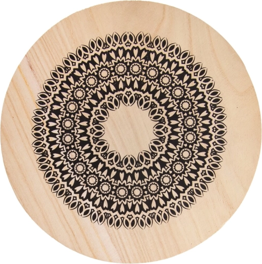 Lesena podloga za lonec Mandala 20 cm