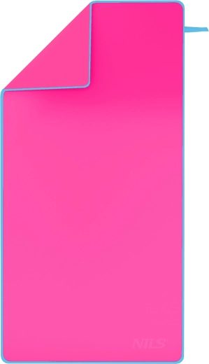 Hitro sušeča mikrovlaknena brisača NILS Camp rožnato-modra 140 × 70 cm