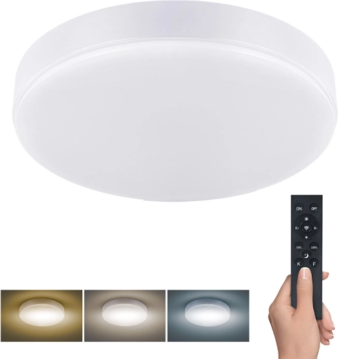 Solight LED stropna in stenska svetilka Lecce z daljinskim upravljanjem 50 W, 3000 lm, 40 cm, CCT, z možnostjo zatemnjevanja, bela