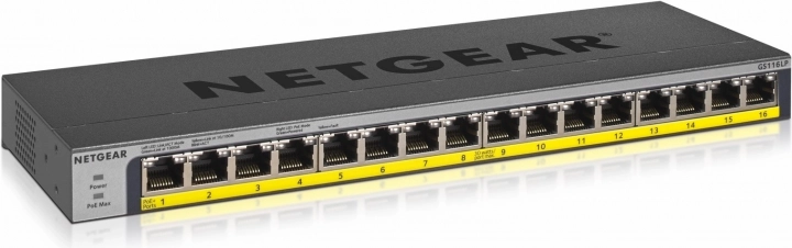 netgear gs116lp 16‑portni gigabitni poe+ ne-upravljani stikalnik