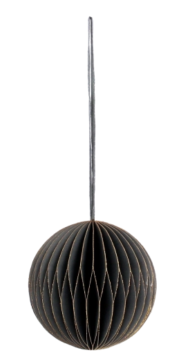 Sive papirnate božične okraske 7 cm, komplet 4 kos