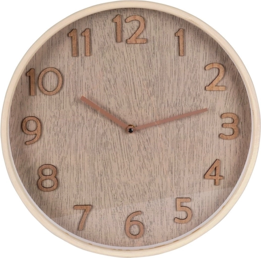 Beige wall clock 38 cm