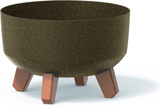 Lonec za rože Gracia Low Eco Wood 38 cm – kava