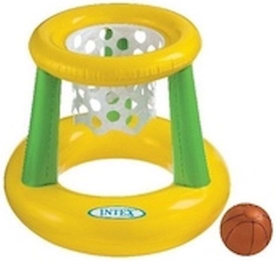 Inflatable basketball hoop for water