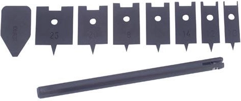 Komplet ploščatih svedrov za les 10–25 mm, 9 delov