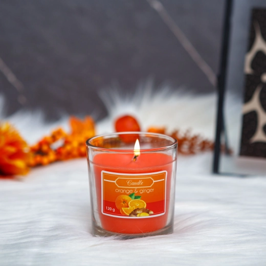 Scented Candle with Orange and Ginger Fragrance 120 g