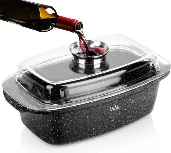 Granitni pekač s pokrovom 5,4 l, 39 × 22 × 17,5 cm