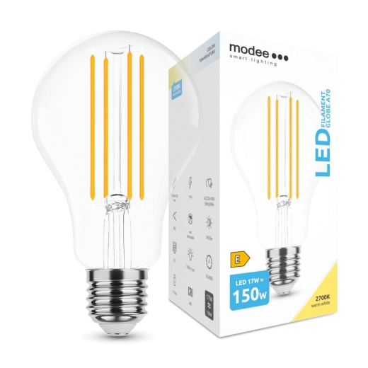 Modee Smart Lighting LED Filament Globe Bulb E27 17 W Warm White