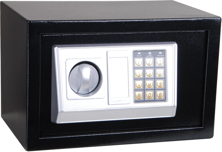 Digitalni trezor 31 × 20 × 20 cm s PIN kodo in zasilnim ključem