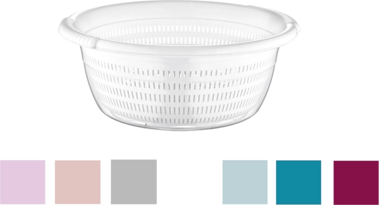 Skleda z integriranim odcejevalnikom 6 l prozorna Emerald