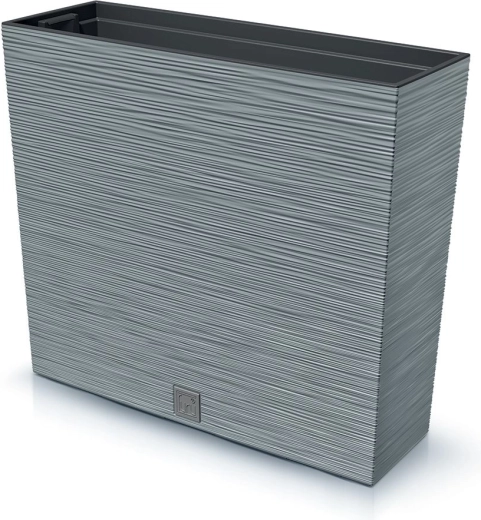 Plastičen rebrast korito z vložkom 58 cm – betonsko siva