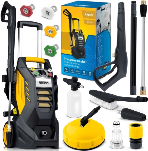 Humberg HM-302 električni visokotlačni čistilnik z navijalnim bobnom 2500 W