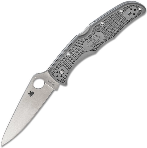Spyderco Endura 4 Flat Ground žepni nož 9,5 cm, saten, siv, FRN