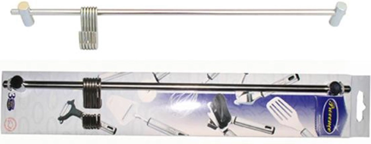 Nerjavno viseče stojalo s 6 kavlji 40 cm