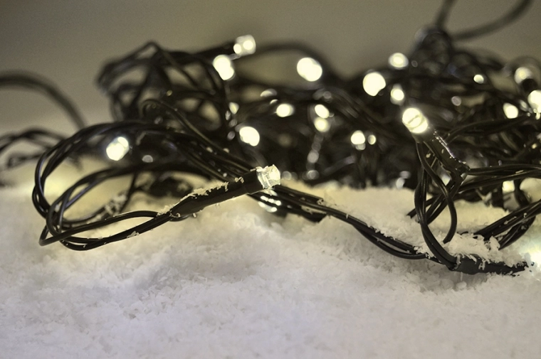 Solight LED outdoor Christmas string lights 50 LEDs warm white 5 m IP44 with timer