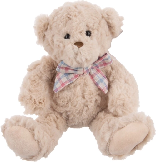 Plush Teddy Bear with Bow 20 cm – Beige