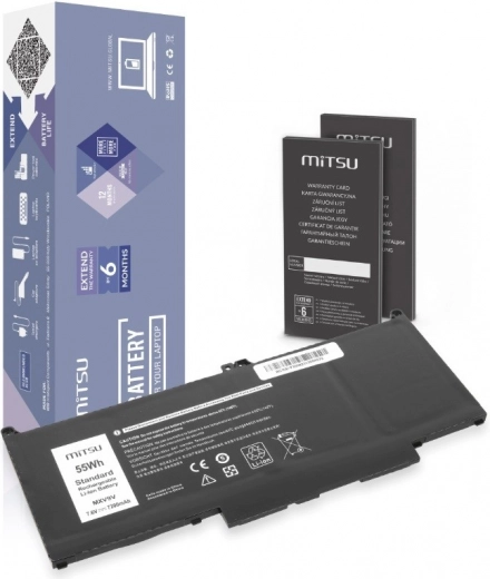 MITSU battery for Dell Latitude 5300/5310/7300/7400, 7200 mAh (55 Wh) 7.6 V