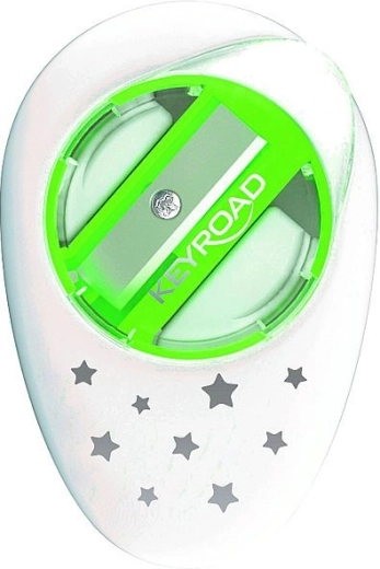 Šilček in radirka KEYROAD Cappy 2v1, zeleno