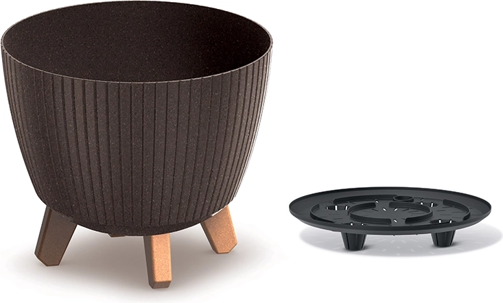 Cvetlični lonec Lamia Eco Wood 23,2 cm kava