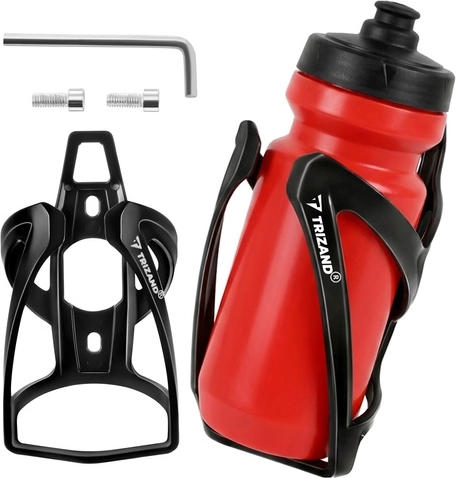 Nosilec za kolesarsko bidon TRIZAND, črn, univerzalen