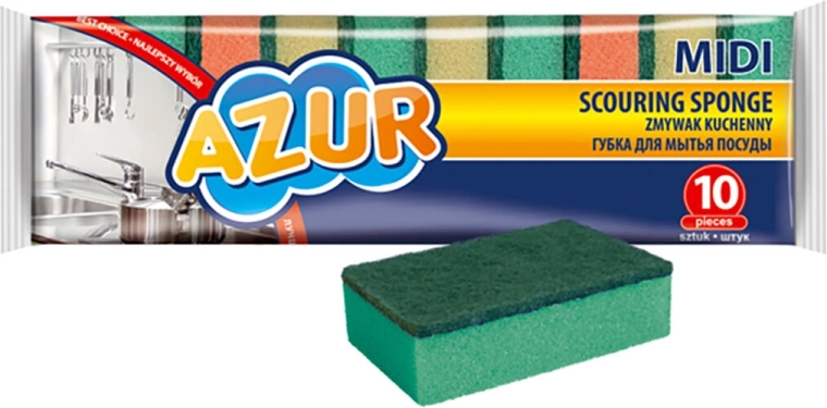 Gobice za pomivanje posode MIDI, mešane barve, 10 kos