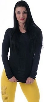 Ženska majica NEBBIA Shirt 220 Black – črna, velikost L