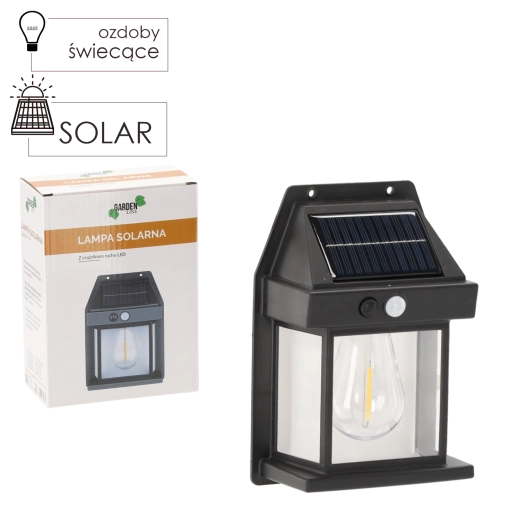 Solarna stenska LED svetilka s senzorjem gibanja in mraka