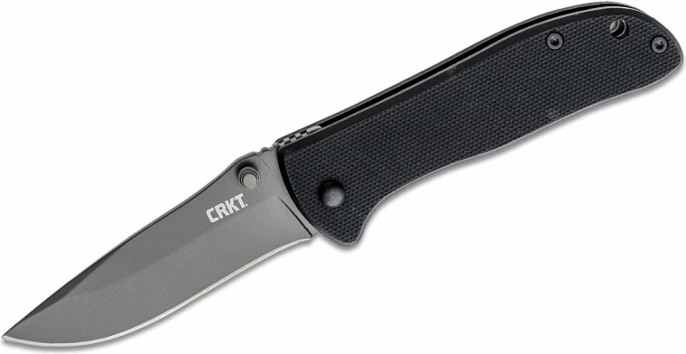CRKT Drifter Black zložljiv žepni nož 7,3 cm G10, siva/črna