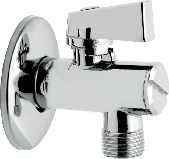 Kotna pipa s filtrom in kovinsko ročico 1/2" x 3/8", krom