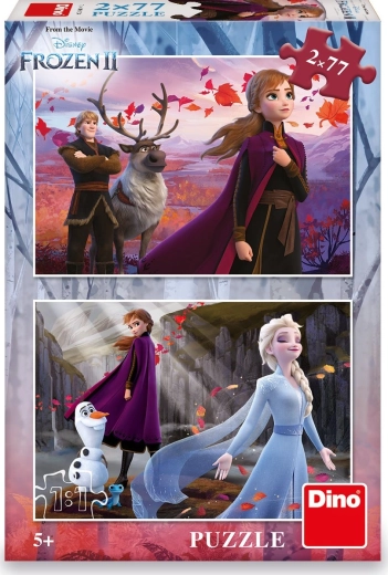 Dino Puzzle Frozen II Anticipation 2x77 pieces
