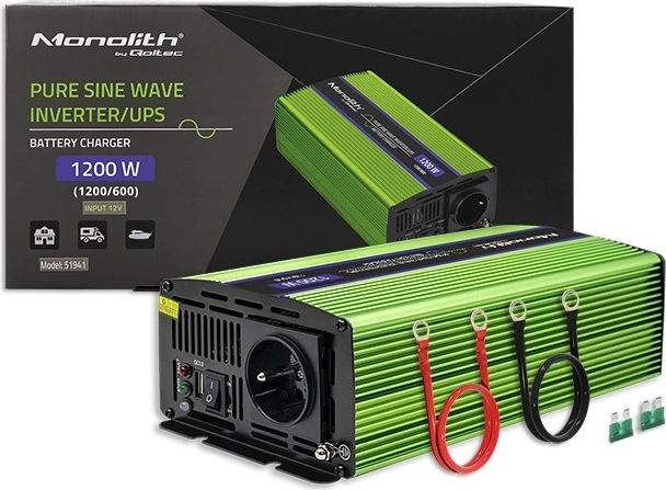 Qoltec čist sinus pretvornik napetosti 600W - 1200W