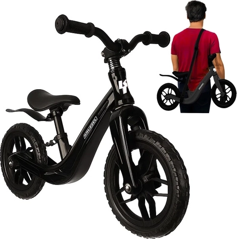 Black balance bike Kruzzel for children 2+