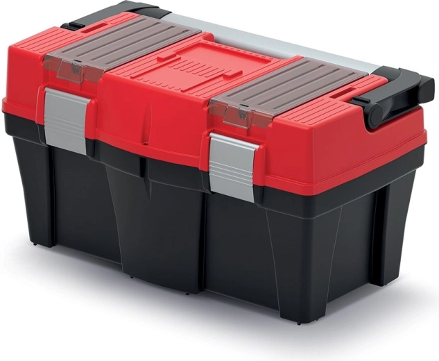 Plastičen kovček za orodje APTOP PLUS 45,8 × 25,7 × 24,5 cm rdeč