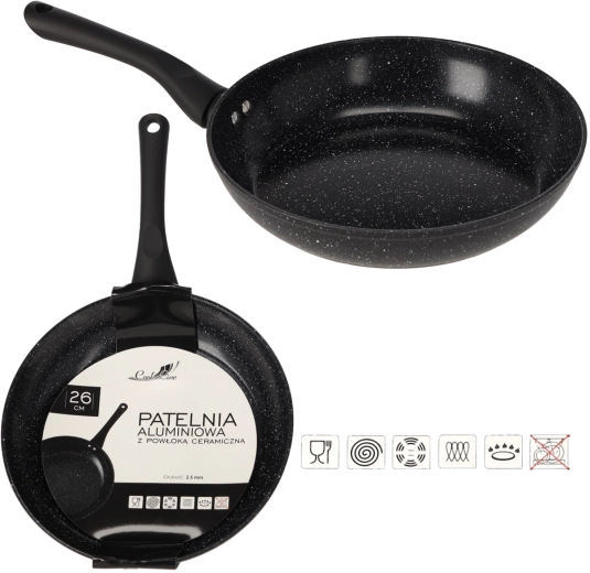 Aluminijasta ponev 26 cm s keramično površino za indukcijo