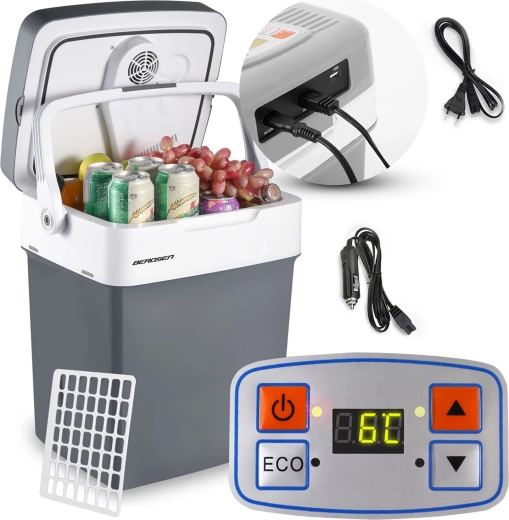 Potovalni avtohladilnik BERDSEN Icemax 29 l s funkcijo hlajenja in gretja, način ECO