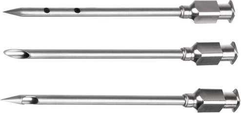 Three different needles for wider use