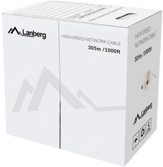 Lanberg UTP Cat 5e network cable, 100% copper, 305 m, yellow