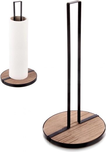 Kuhinjsko stojalo za papirnate brisače LINE, črno kovinsko, 32,5 cm
