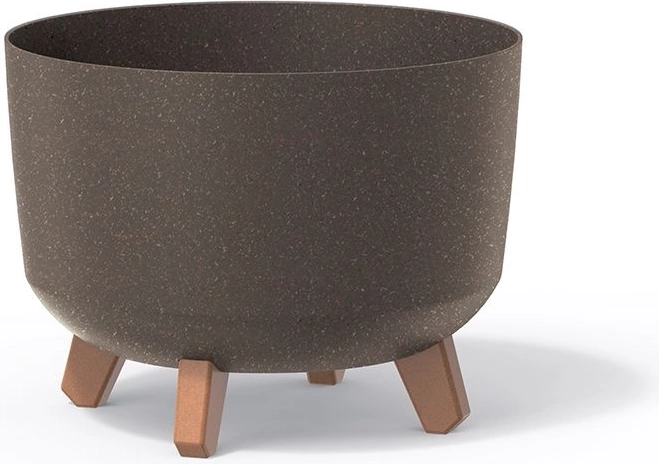 Lonček za rože na nogicah Gracia Standard Eco Wood 34 cm – kava