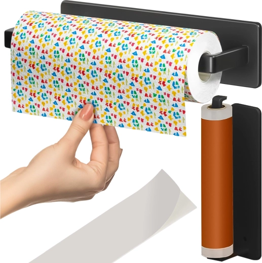 Ruhhy metal paper towel holder 25 cm, matte black