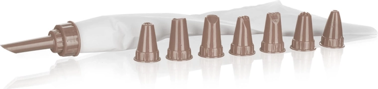 Dekorirna vrečka z 8 nastavki CULINARIA, rjava