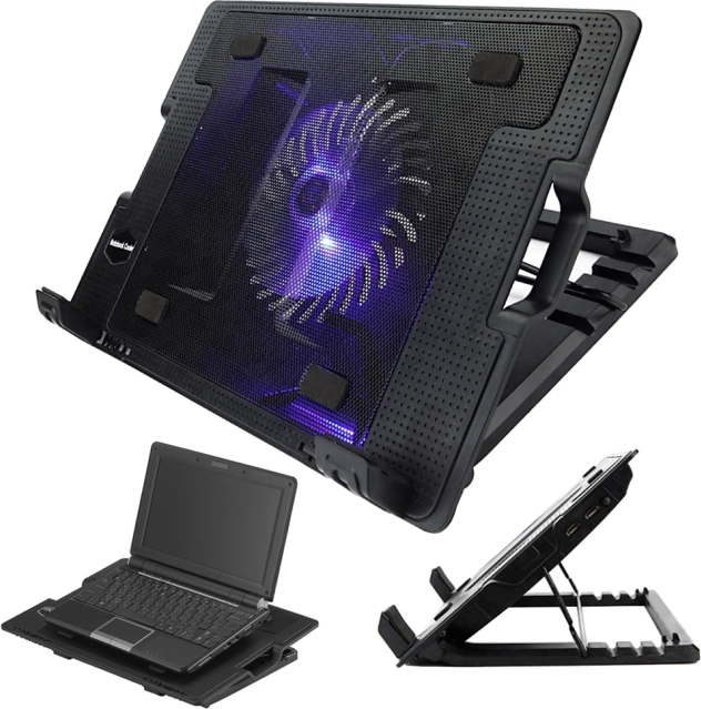 Hladilna podloga za prenosnik 17" z LED osvetlitvijo in USB