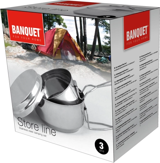 Kompakten 3-delni set za kampiranje