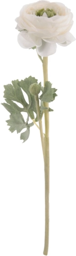 Umetna roža zlatica (ranunkula) bela 37 cm