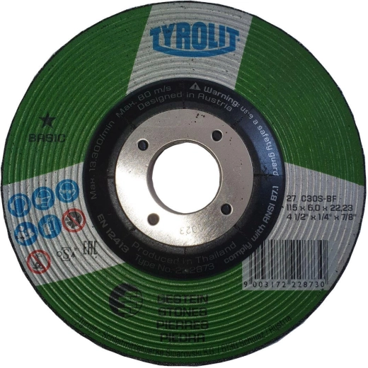 Brusilni kolut za litino in kamen 115 × 6 × 22,2 mm