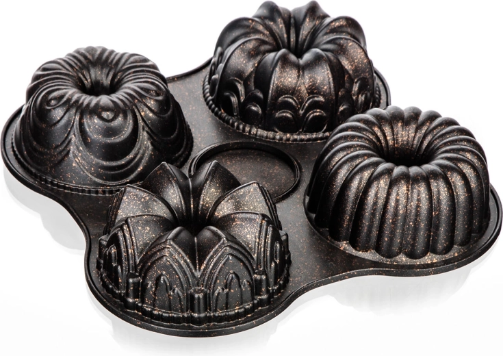 Model za 4 bábovke MAJESTIC Margarita 14 cm z neprelepljivo prevleko