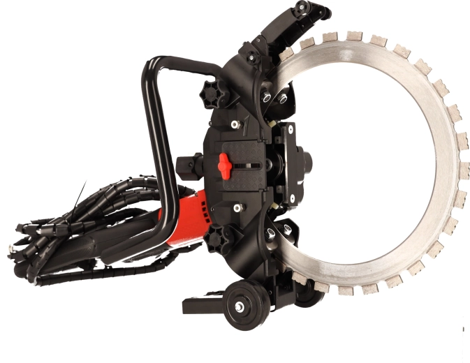 Prenosna obročna rezalka betona 6000 W – črna