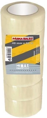 Pakirni trak 48 mm × 66 m prozoren, komplet 6 kosov